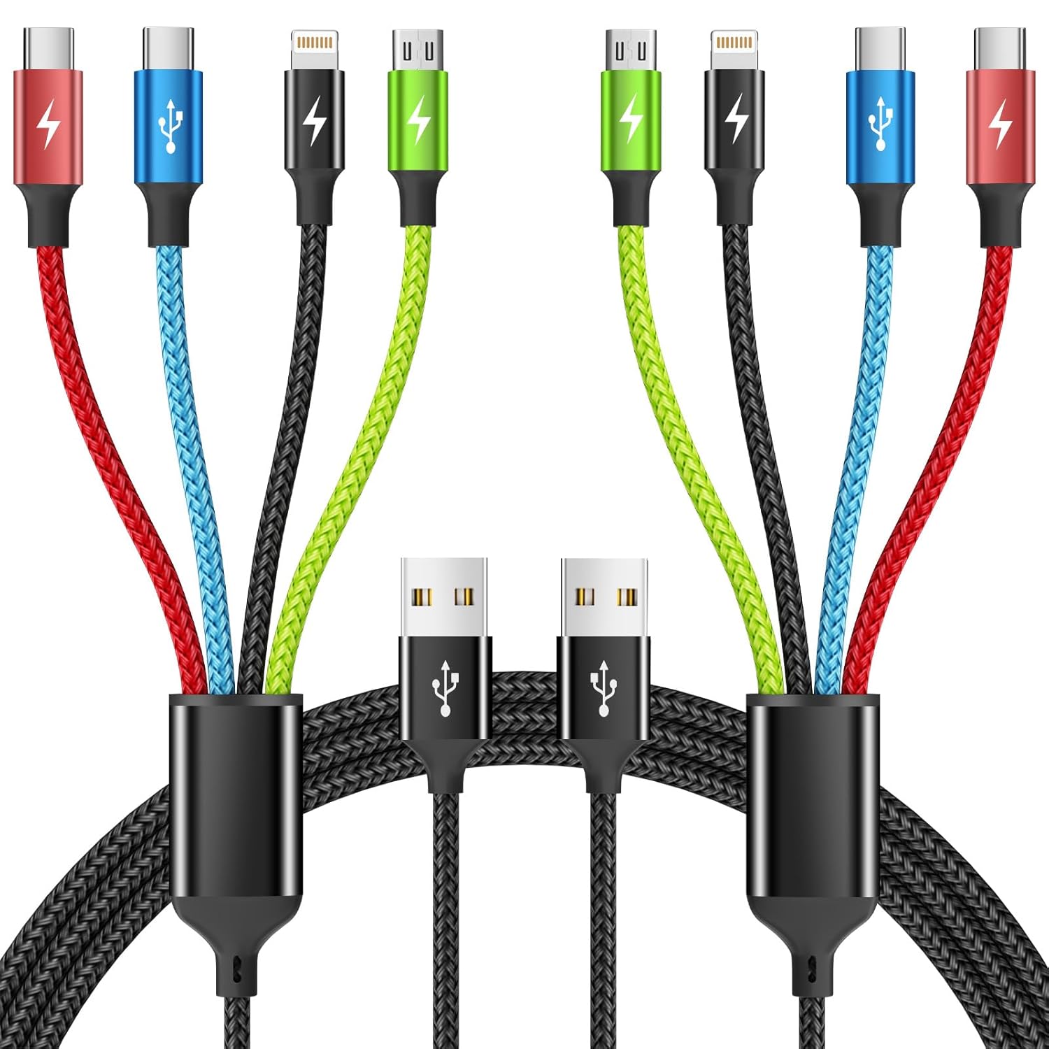 4-in-1 Multi Charging Cable — 2 Pack, 1.5 m