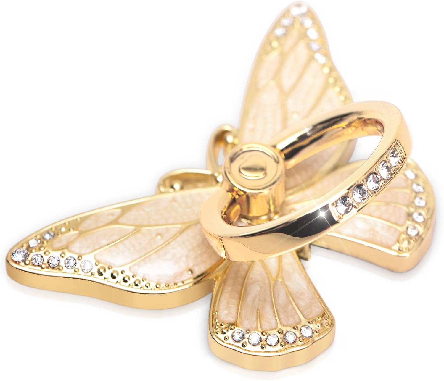 Butterfly Ring Grip and Stand — 360° Rotation, Metal