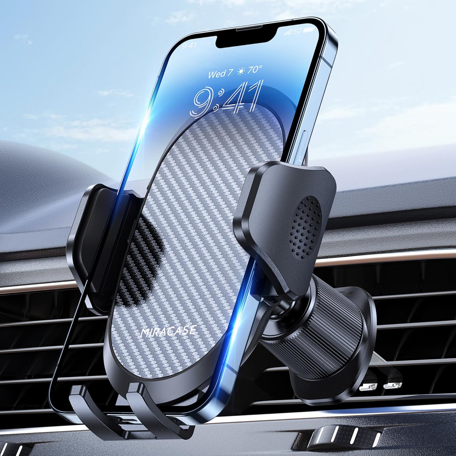 Car Vent Phone Mount with Metal Hook Clip