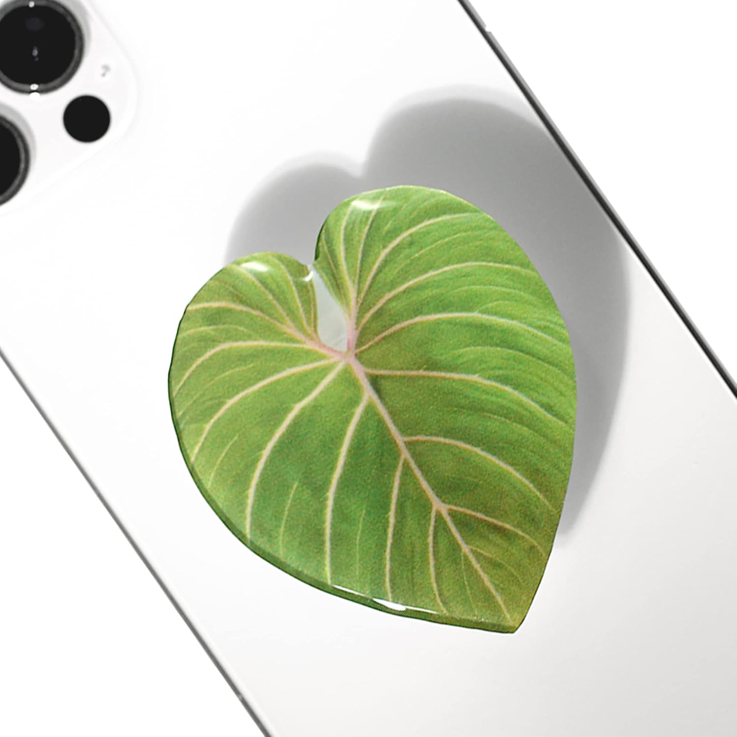 Collapsible Phone Grip — Acrylic Leaf Design
