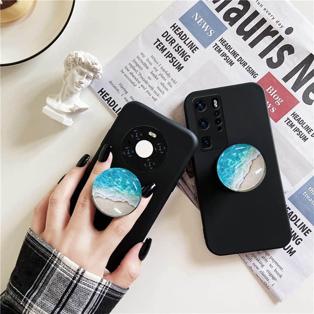 Collapsible Phone Grip — Clear Crystal Glitter