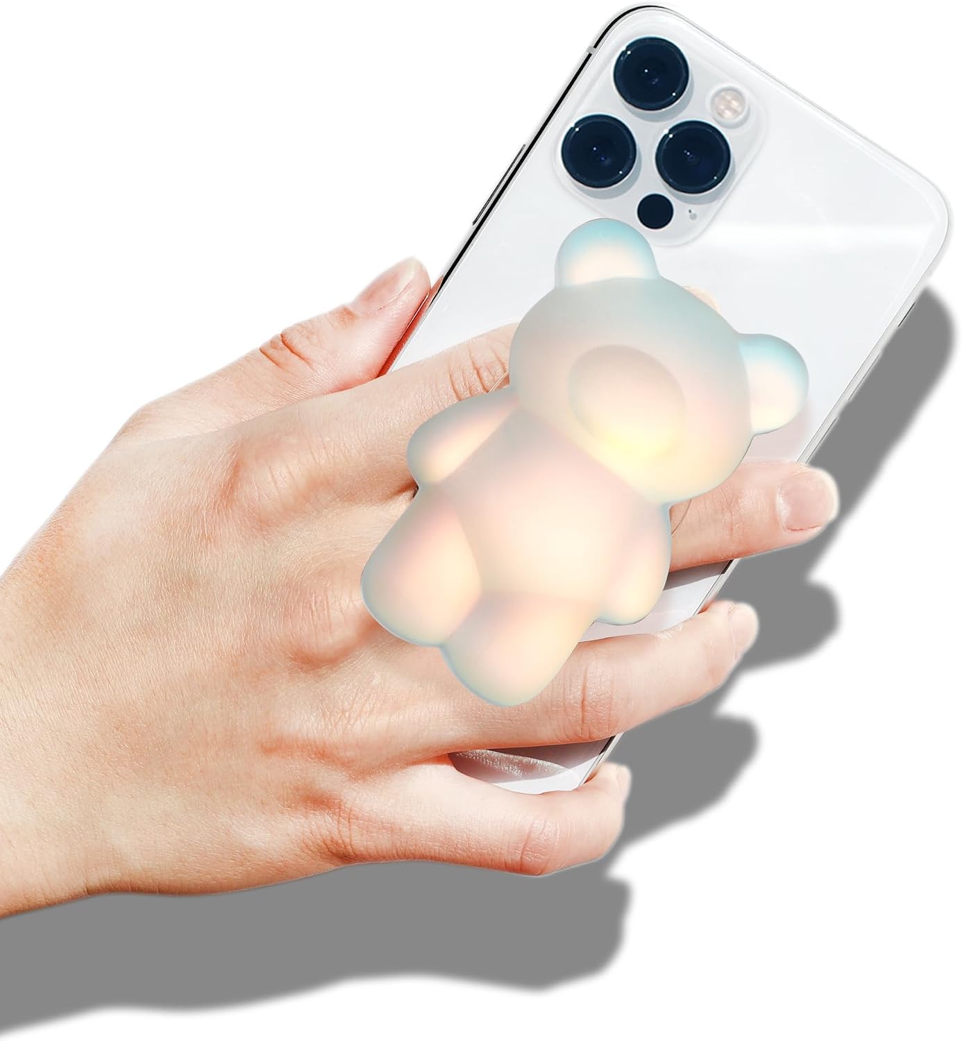 Magnetic Collapsible Phone Grip — 3D Gummy Bear Style