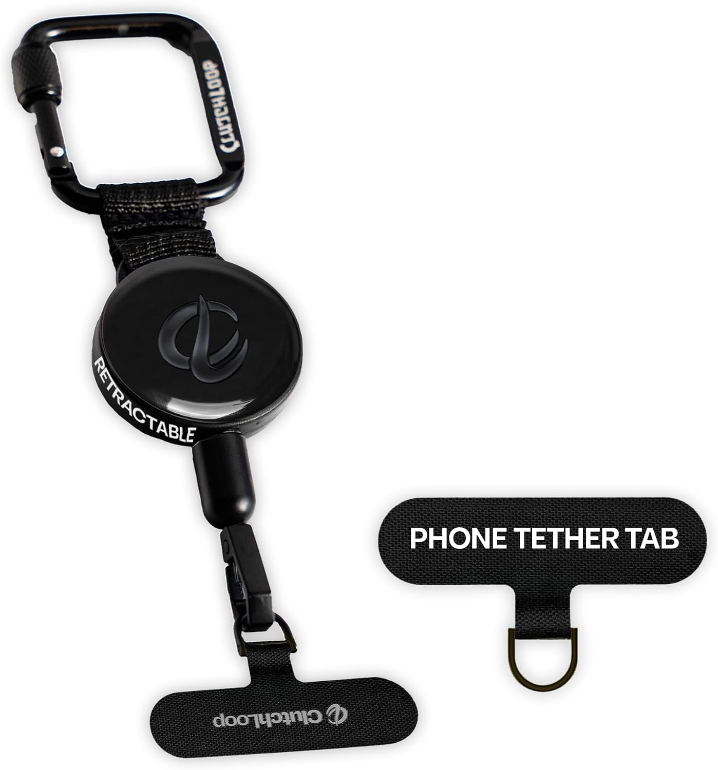 Retractable Anti-Theft Phone Tether — Steel Cable with Locking Carabiner