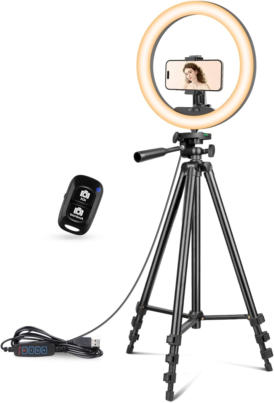 Ring Light — 22 in, 60 W, with 72 in Stand and Phone Holder
