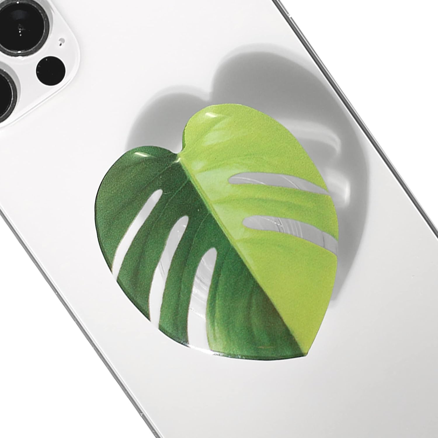 Collapsible Phone Grip — Acrylic Leaf Design
