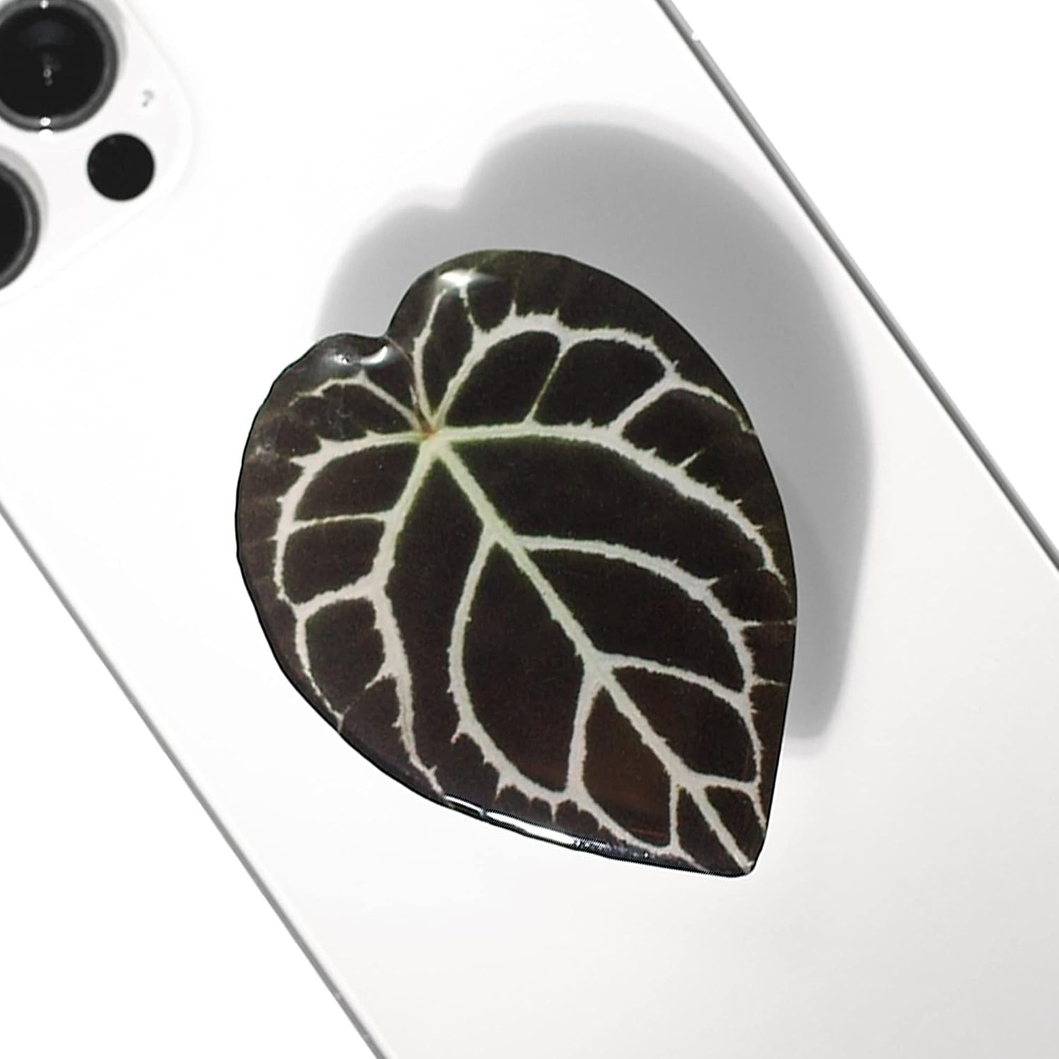 Collapsible Phone Grip — Acrylic Leaf Design