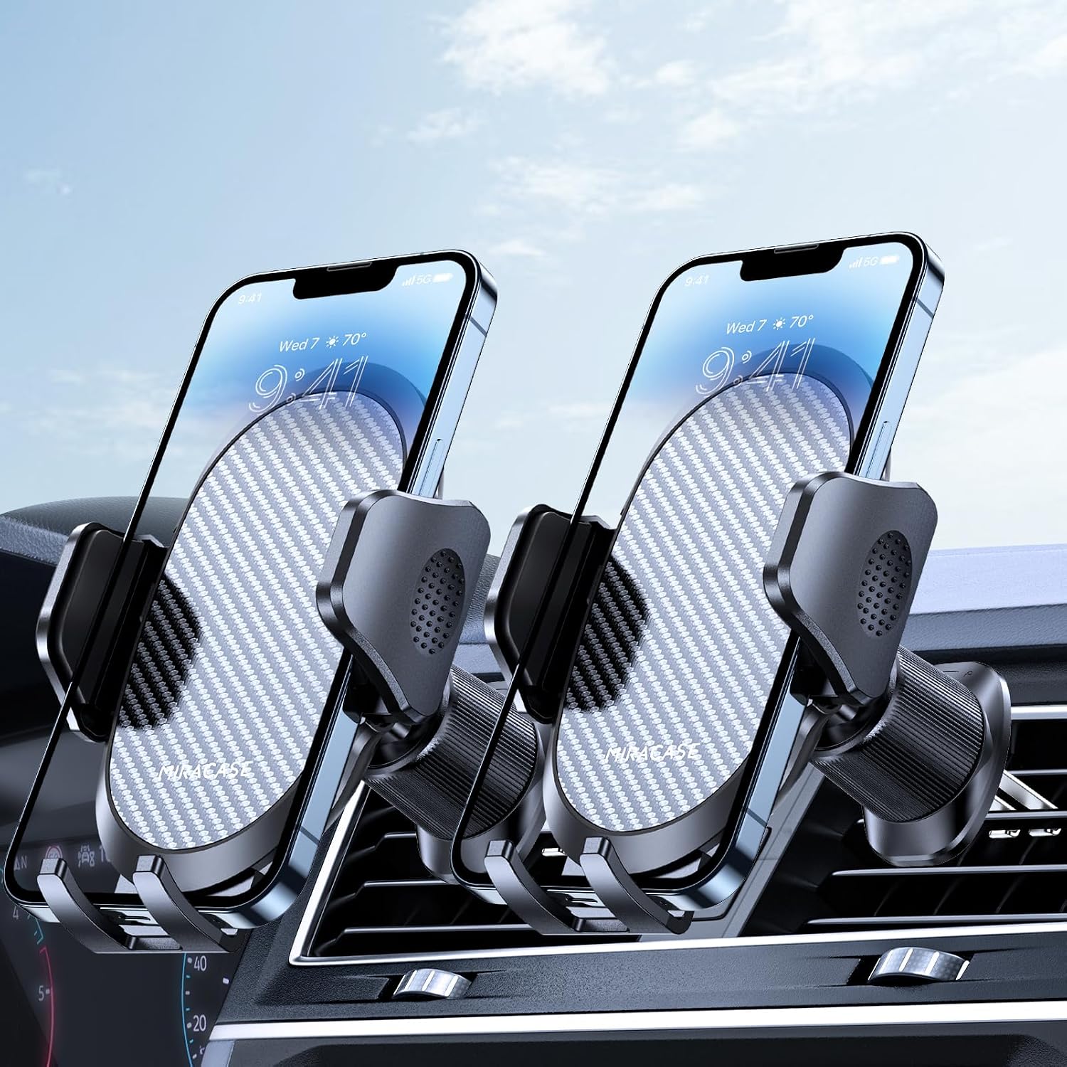 Car Vent Phone Mount with Metal Hook Clip