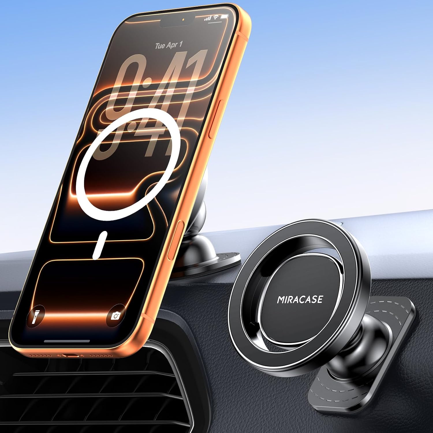 Car Vent Phone Mount with Metal Hook Clip