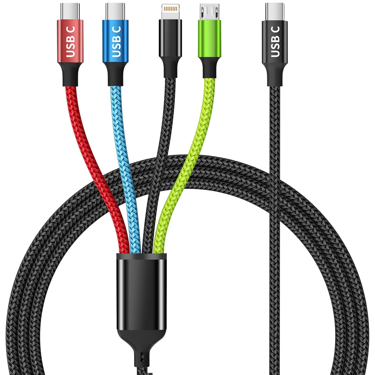 4-in-1 Multi Charging Cable — 2 Pack, 1.5 m