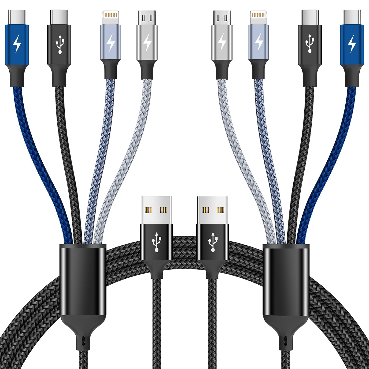 4-in-1 Multi Charging Cable — 2 Pack, 1.5 m