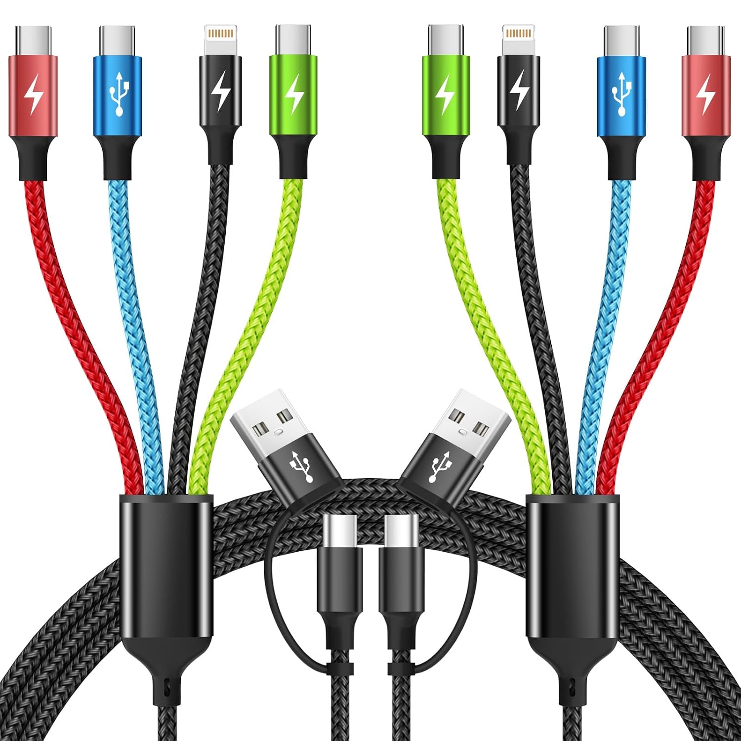 4-in-1 Multi Charging Cable — 2 Pack, 1.5 m