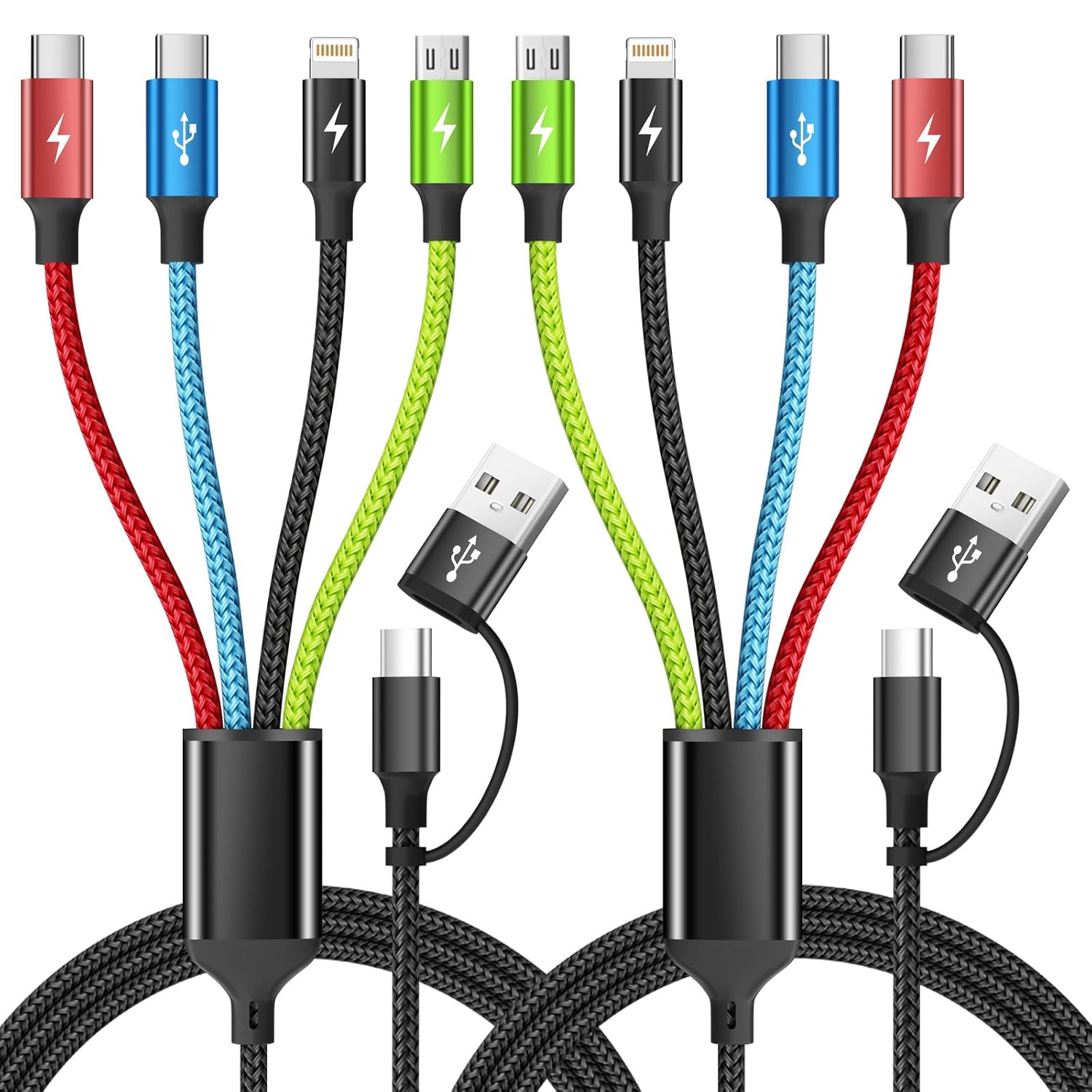 4-in-1 Multi Charging Cable — 2 Pack, 1.5 m