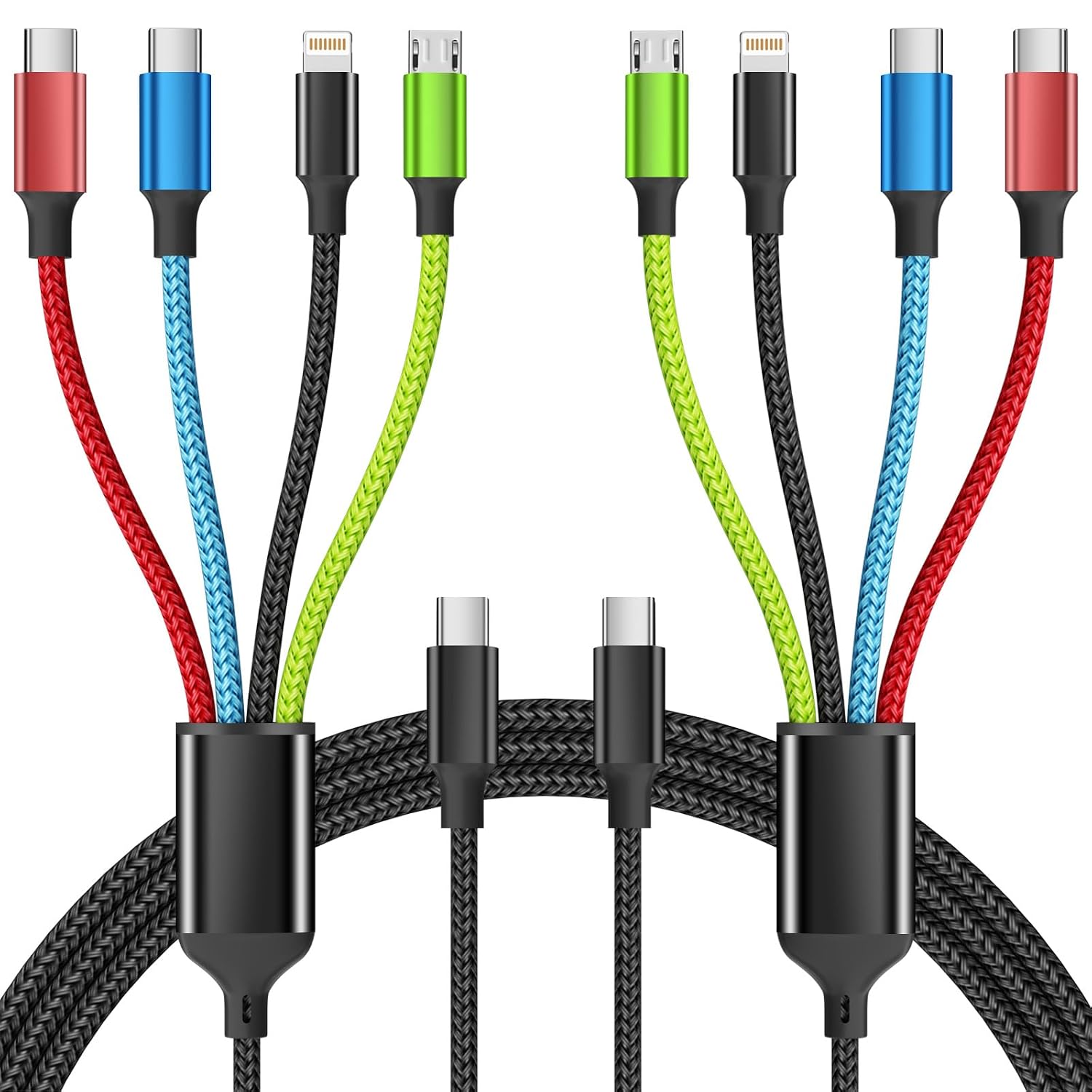 4-in-1 Multi Charging Cable — 2 Pack, 1.5 m