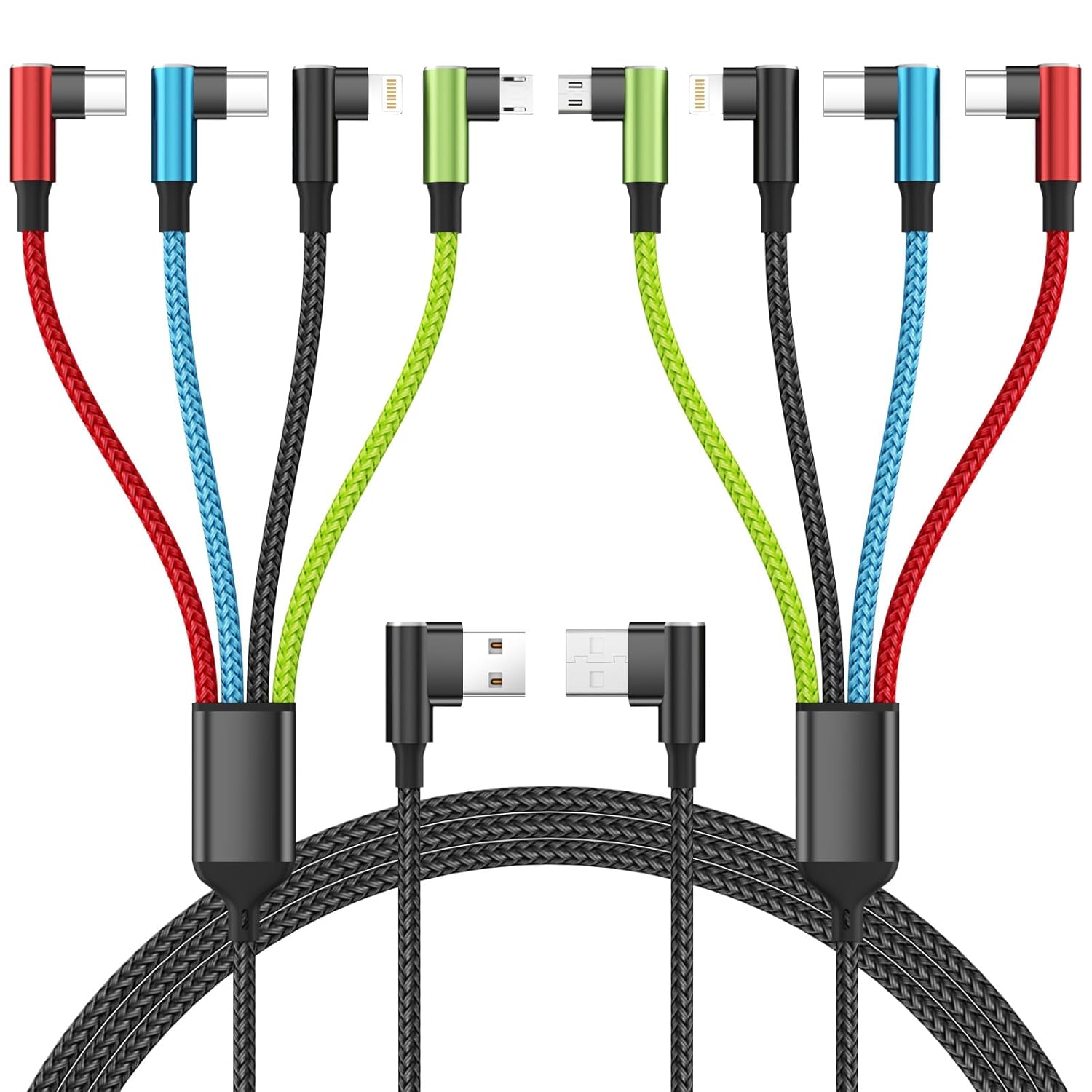 4-in-1 Multi Charging Cable — 2 Pack, 1.5 m