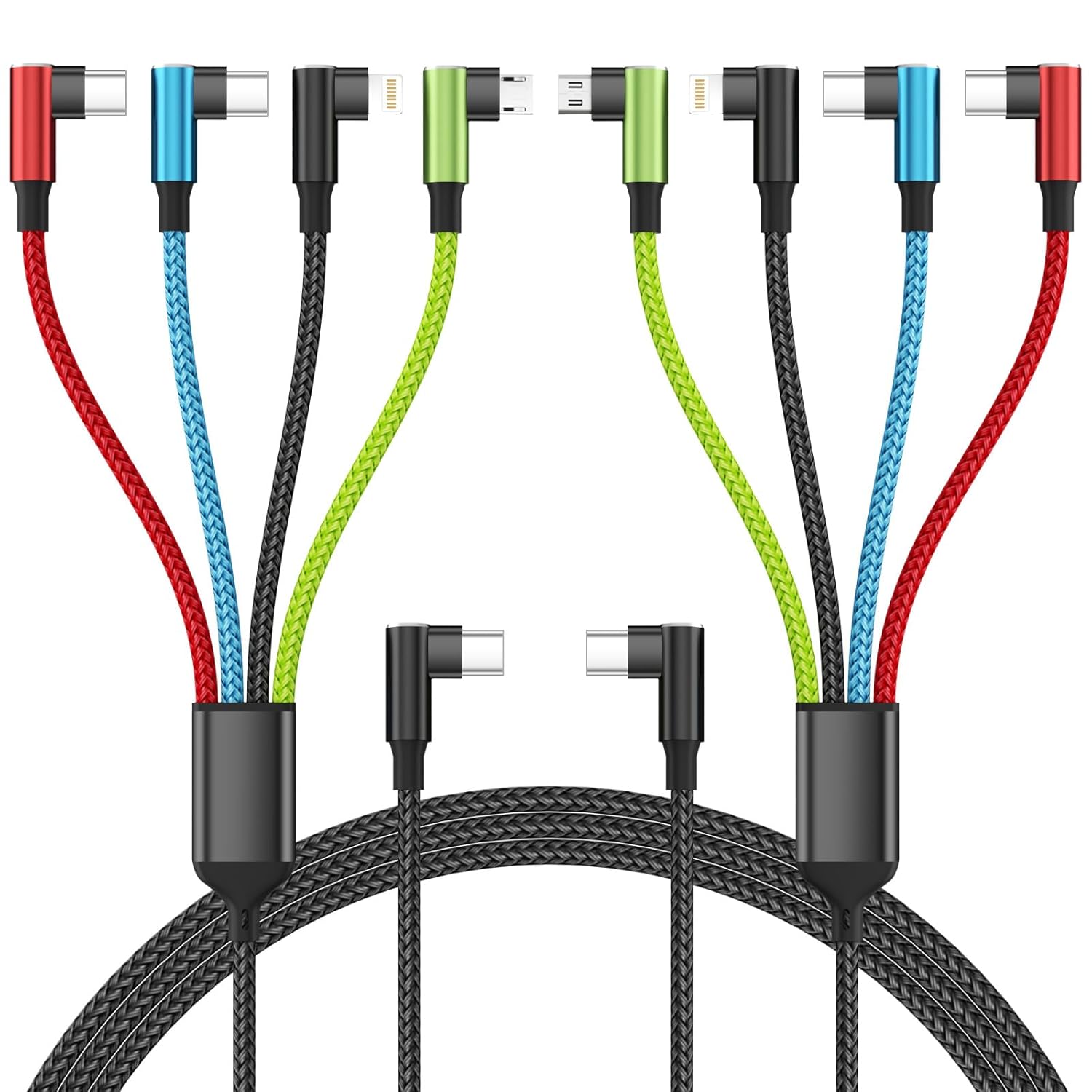 4-in-1 Multi Charging Cable — 2 Pack, 1.5 m