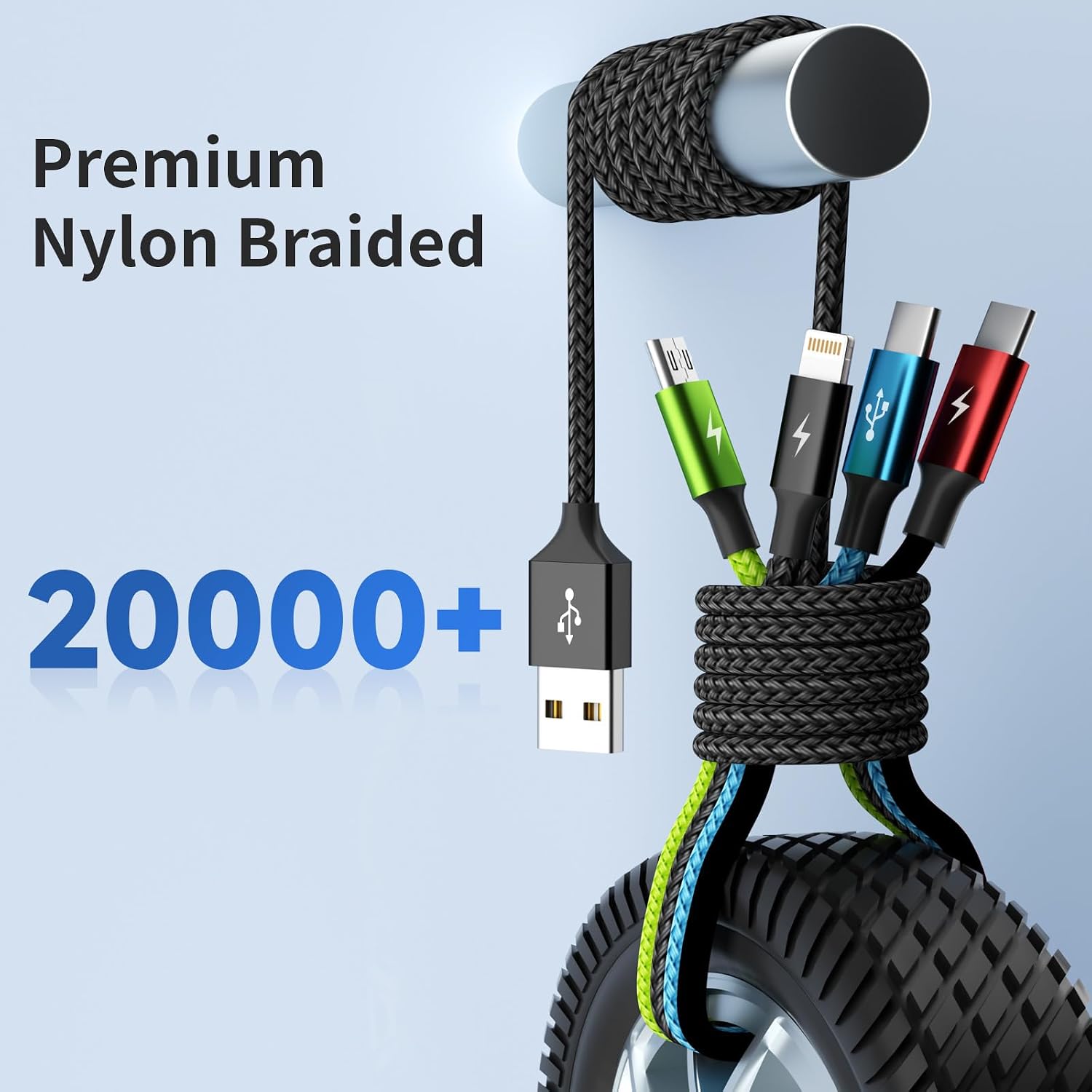 4-in-1 Multi Charging Cable — 2 Pack, 1.5 m