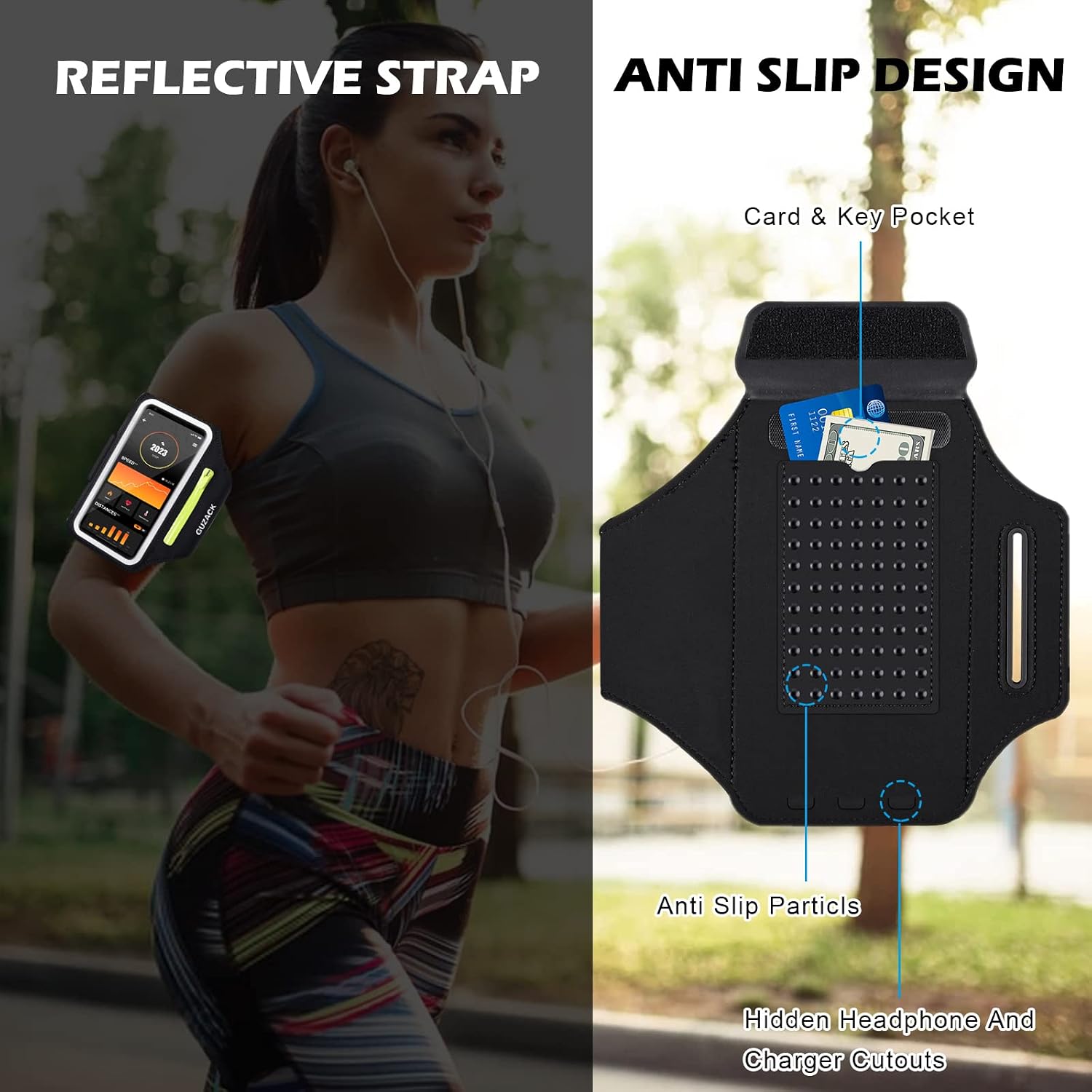 Running Armband for Phones — Adjustable, Sweat Resistant
