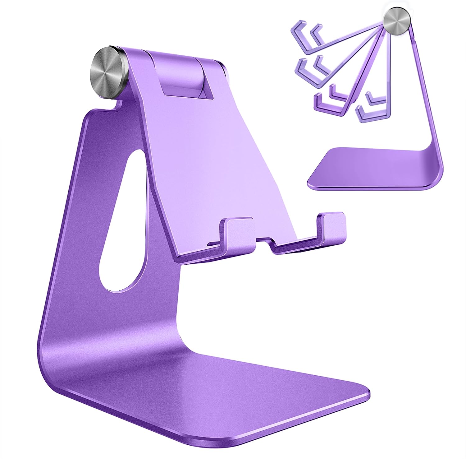 Aluminium Desk Phone Stand — Adjustable Viewing Angle