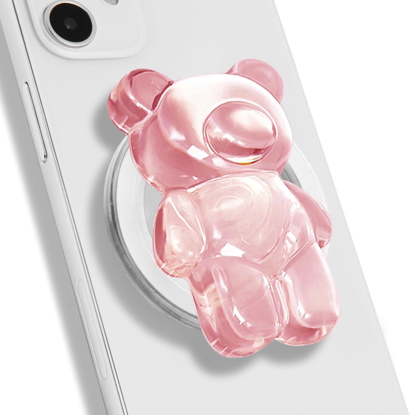 Magnetic Collapsible Phone Grip — 3D Gummy Bear Style