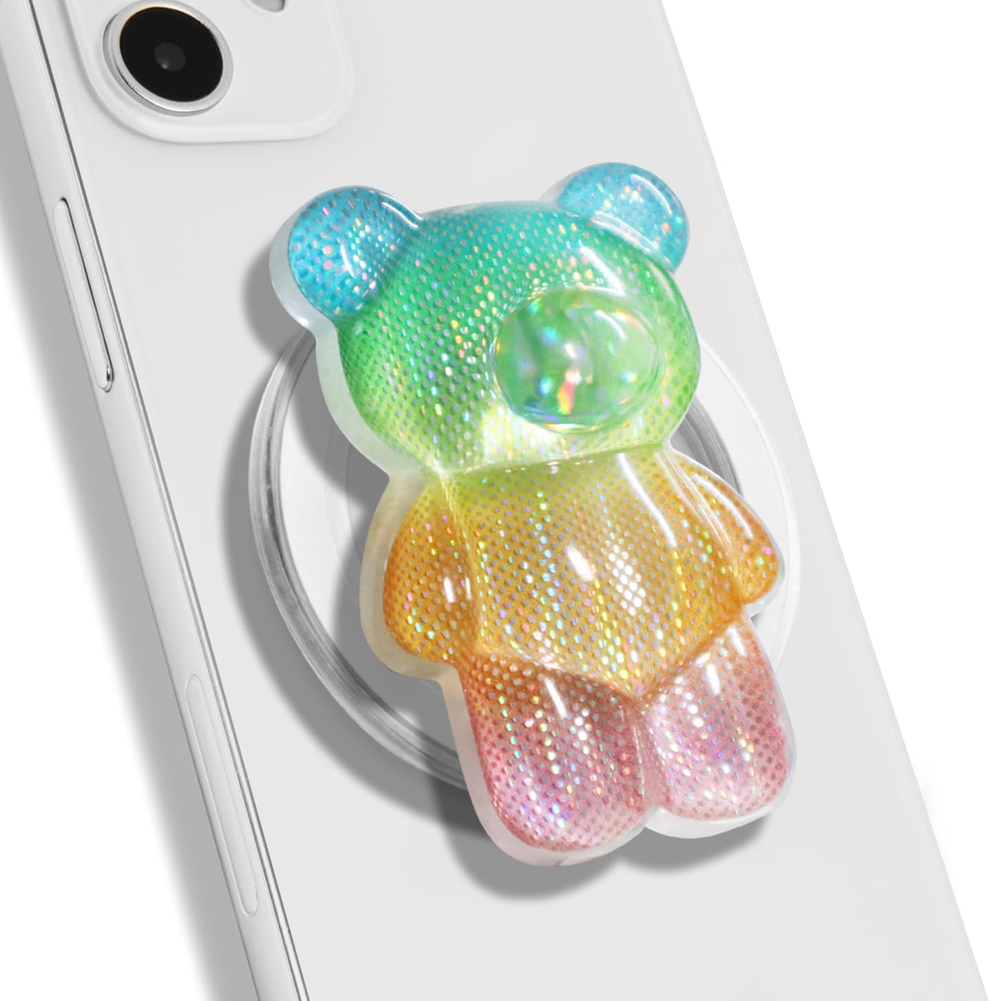 Magnetic Collapsible Phone Grip — 3D Gummy Bear Style