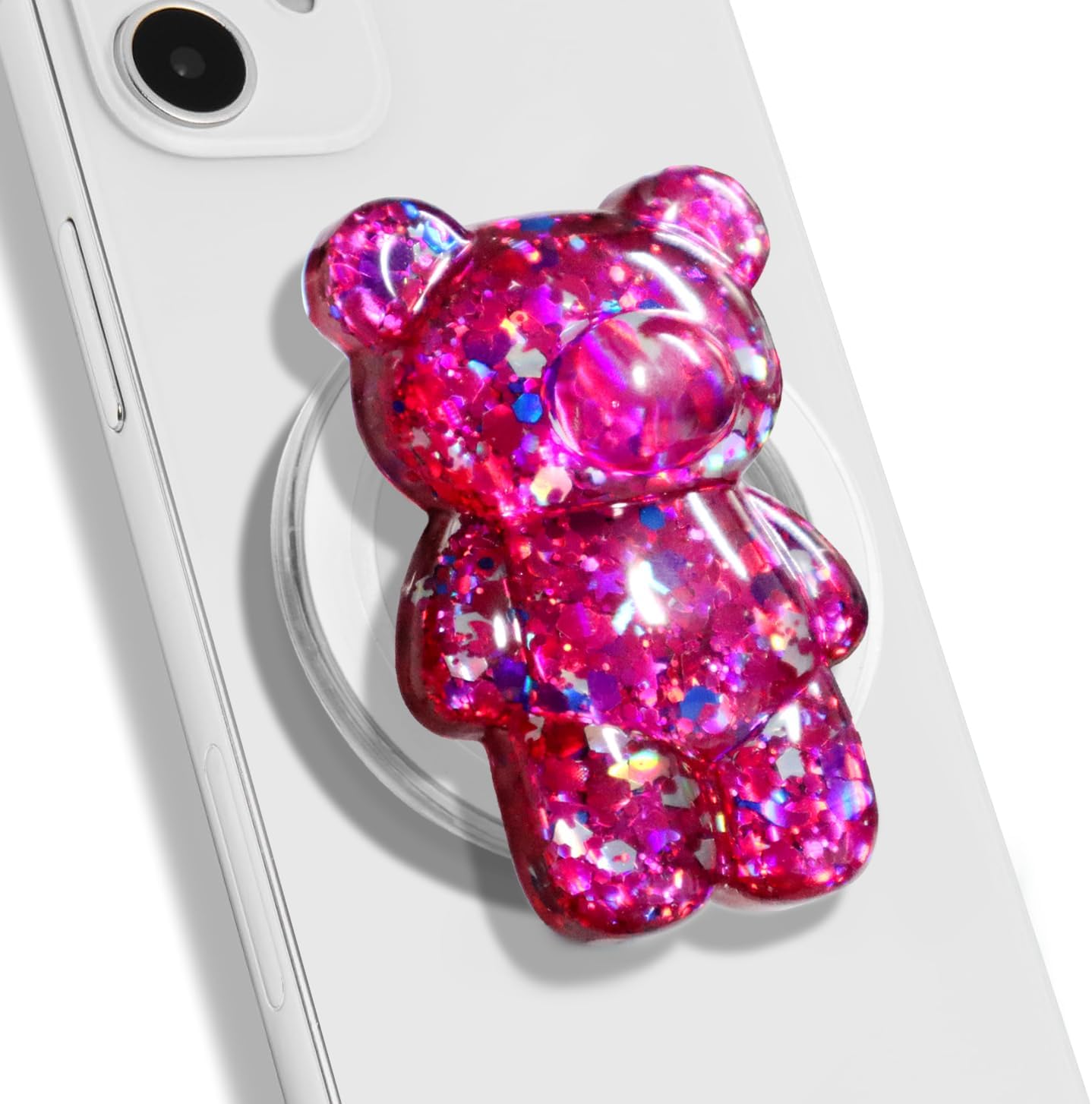 Magnetic Collapsible Phone Grip — 3D Gummy Bear Style