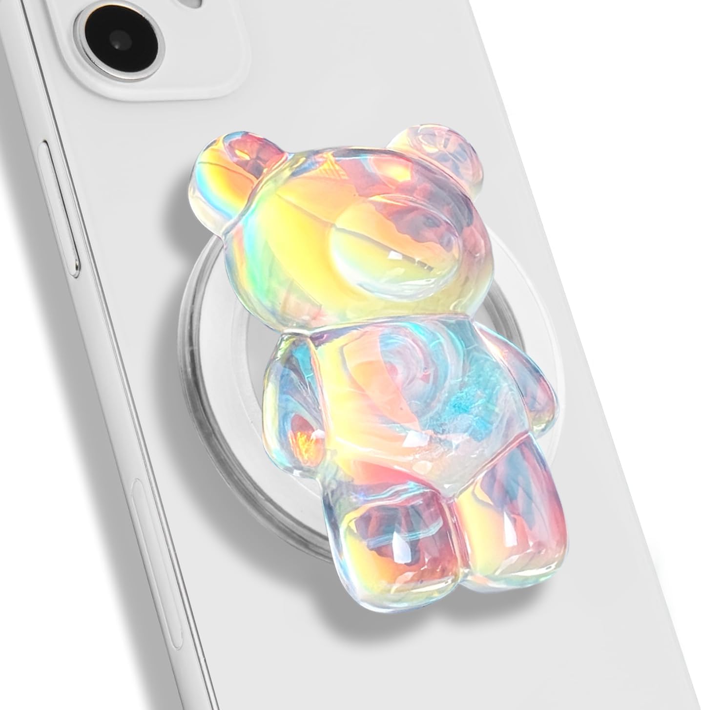 Magnetic Collapsible Phone Grip — 3D Gummy Bear Style