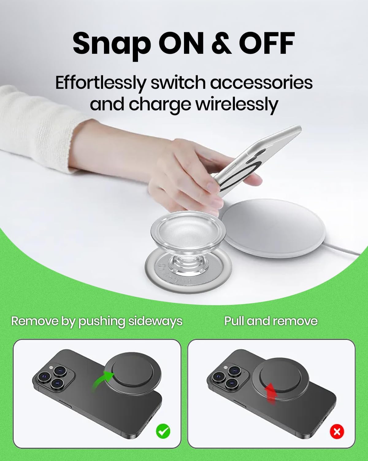 Magnetic Collapsible Phone Grip — 3D Gummy Bear Style