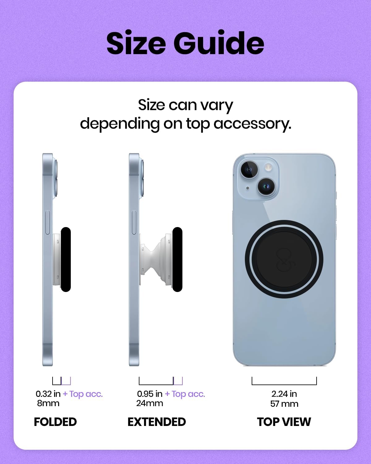 Magnetic Collapsible Phone Grip — 3D Gummy Bear Style