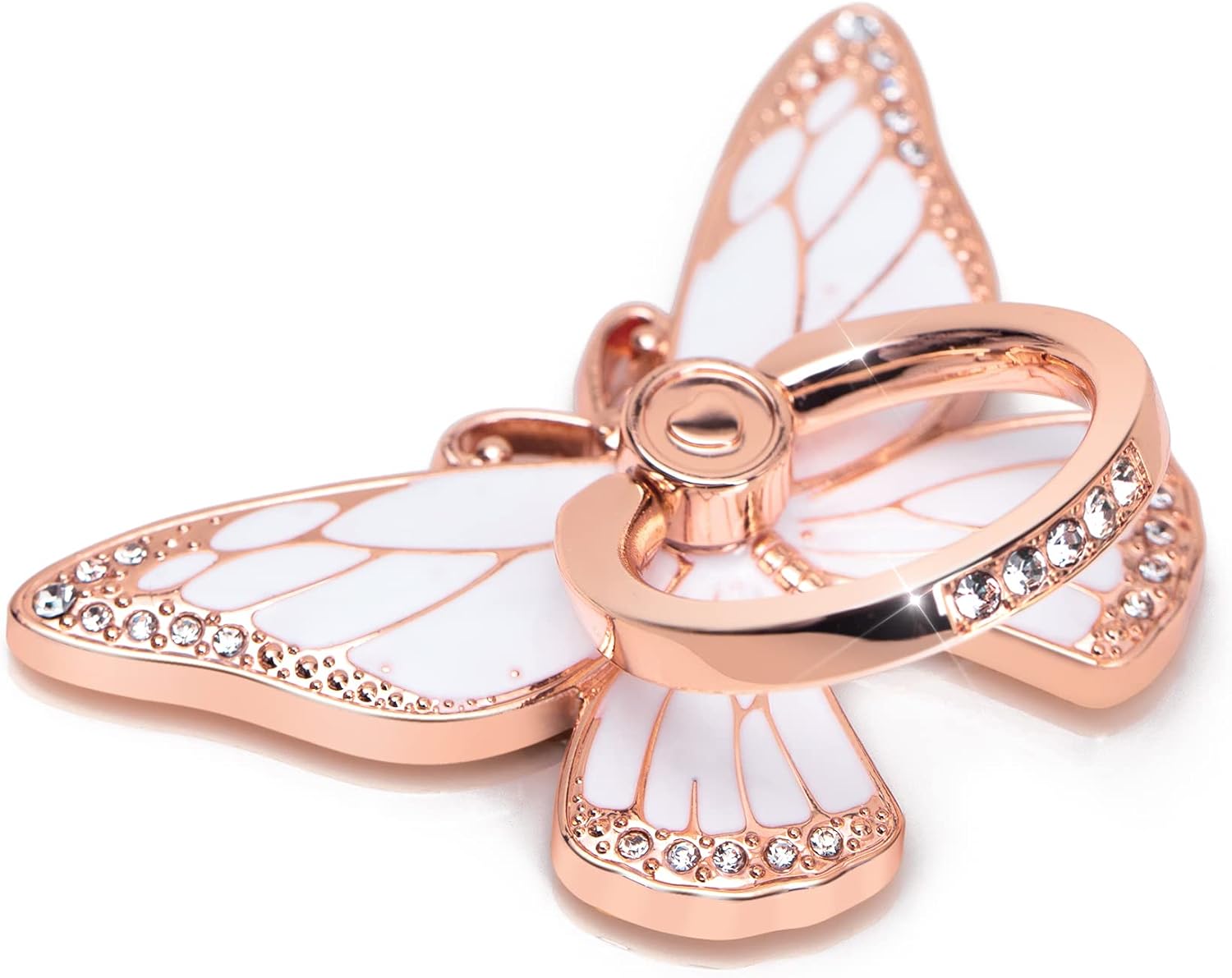 Butterfly Ring Grip and Stand — 360° Rotation, Metal