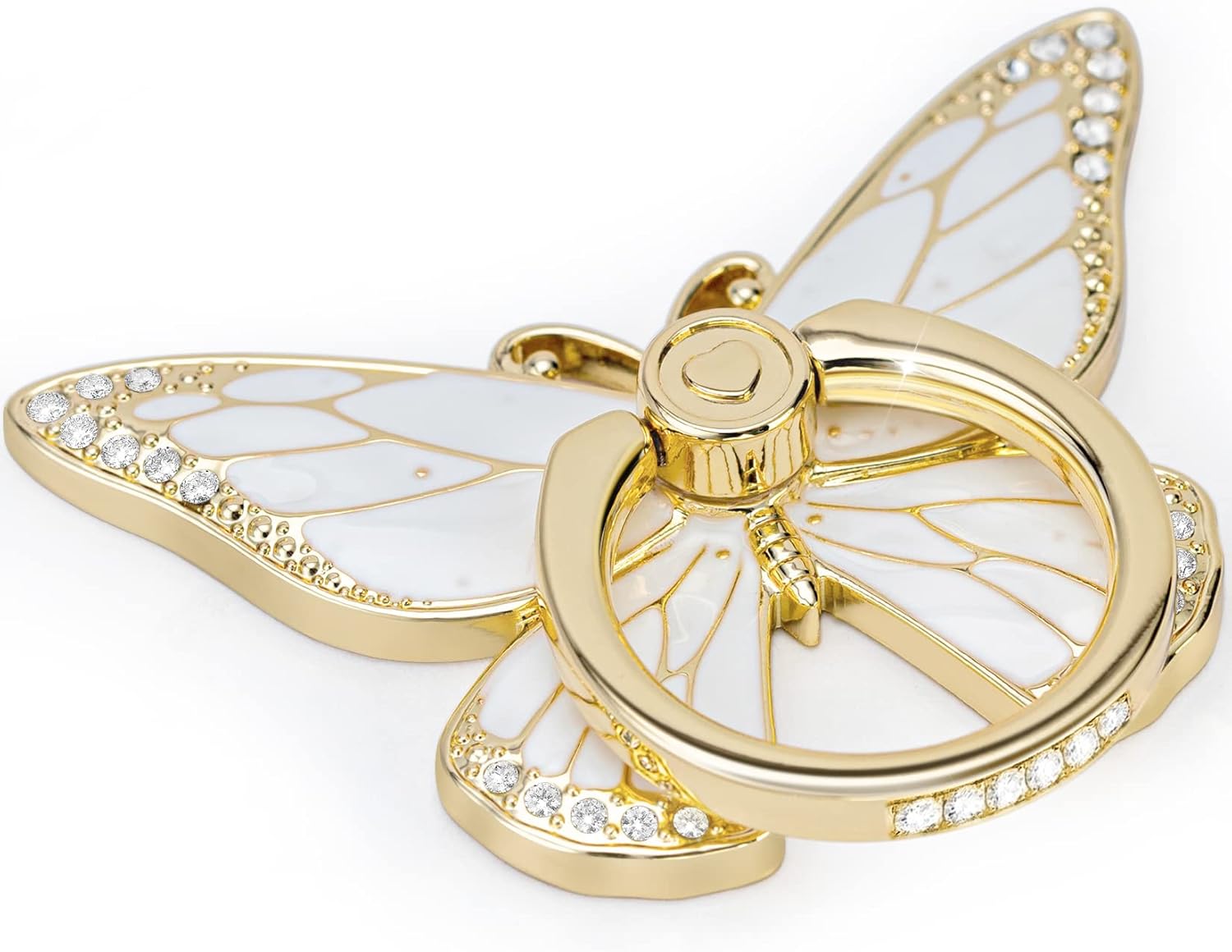 Butterfly Ring Grip and Stand — 360° Rotation, Metal