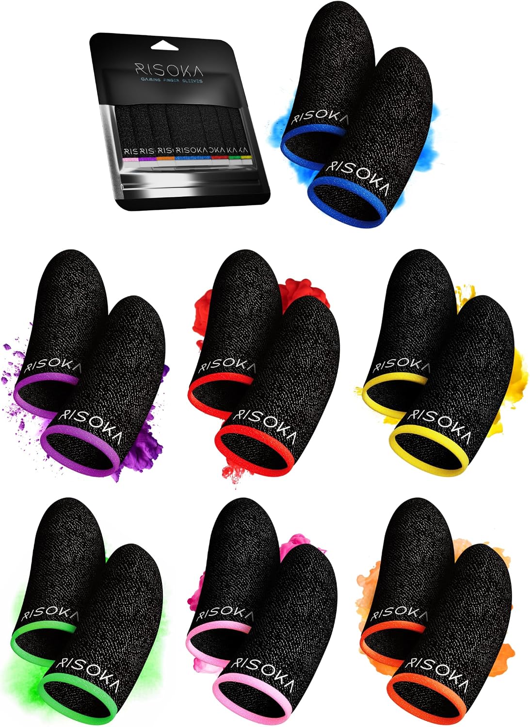 Gaming Finger Sleeves — 10 Pieces, Touchscreen Glide
