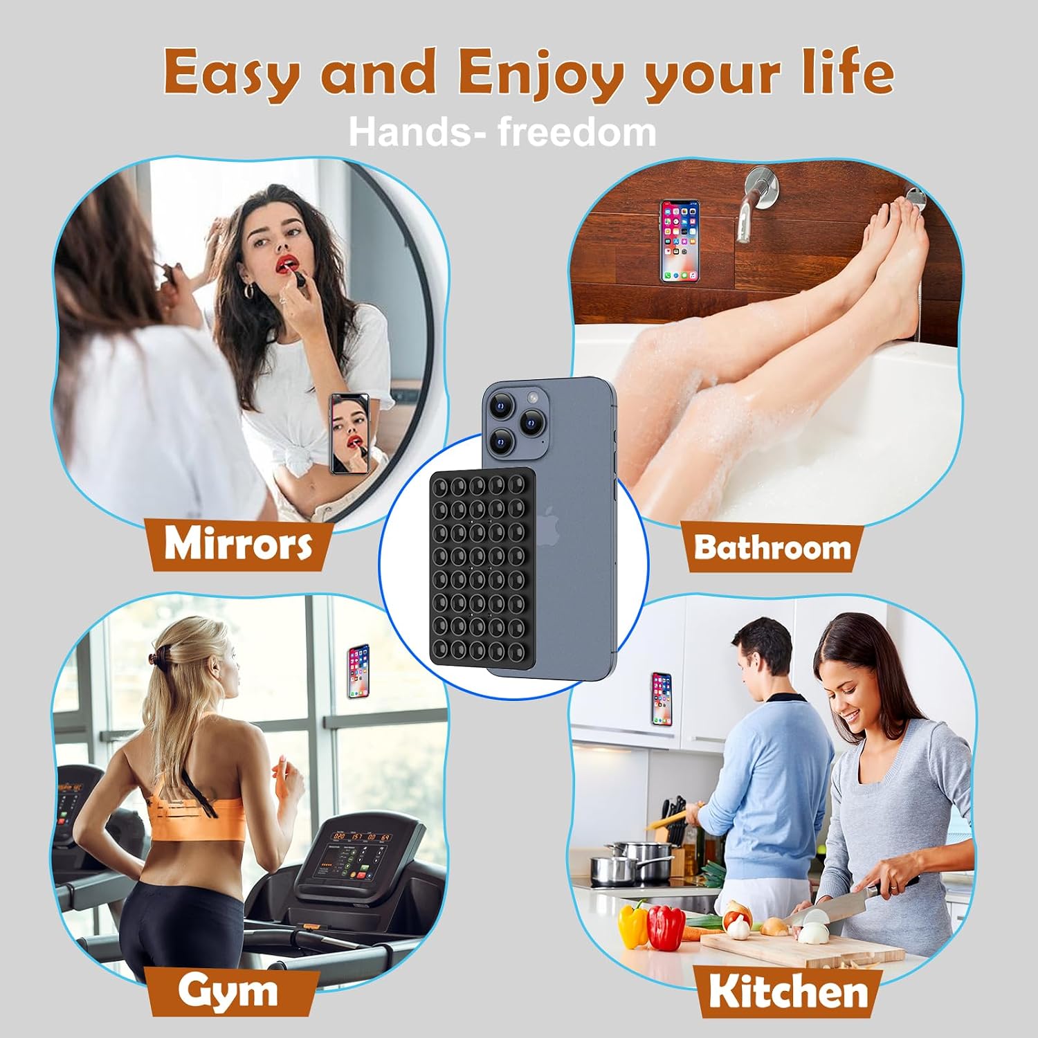 Double-Sided Silicone Suction Phone Mount