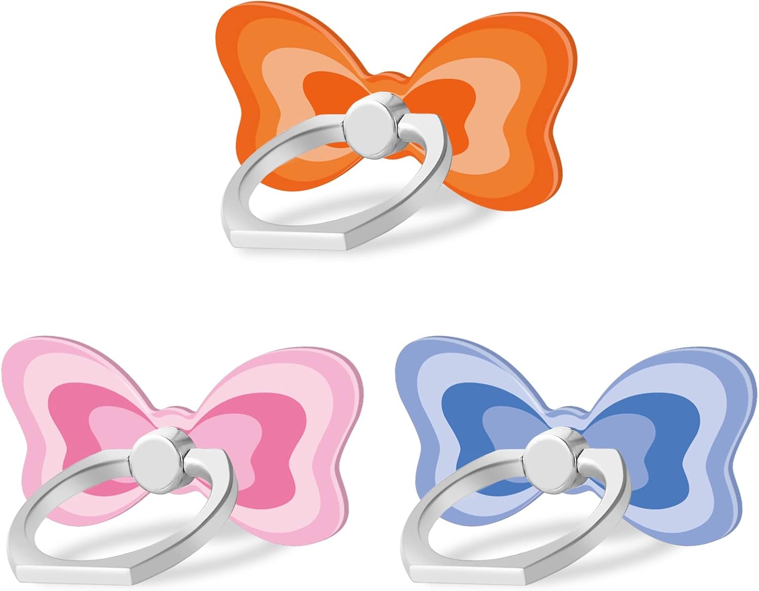 Ring Grip Stand — 3 Pack, 360° Rotation, Marble Finish