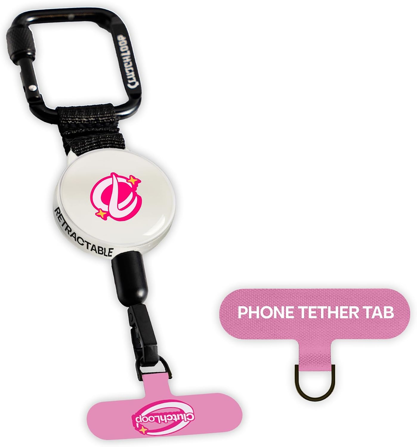 Retractable Anti-Theft Phone Tether — Steel Cable with Locking Carabiner