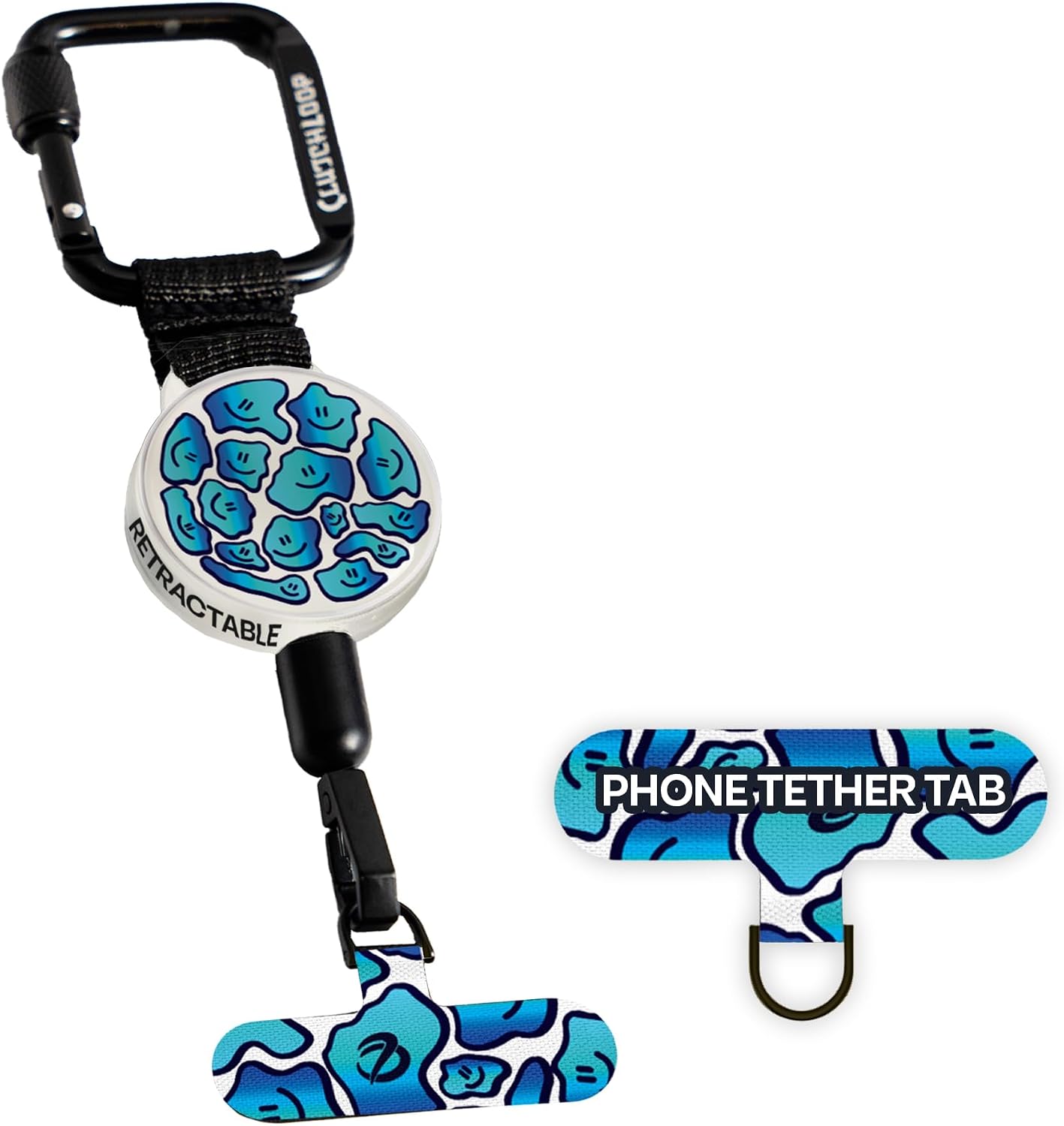 Retractable Anti-Theft Phone Tether — Steel Cable with Locking Carabiner